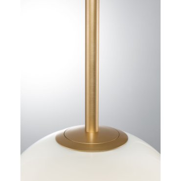 Nova Luce Cantona - hanglamp - Ø 25 x 180 cm - messing goud en wit