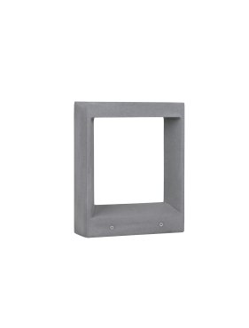 Nova Luce Cairo - tuinpaal - 28 x 35 x 10 cm - 8W LED incl. - IP65 - grijs
