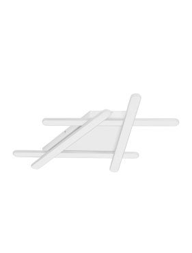 Nova Luce Willow - plafondlamp - 75 x 59 x 5,6 cm - 60W dimbare LED incl. - zandwit