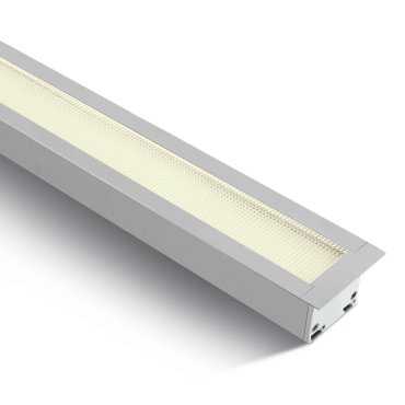 ONE Light UGR19 Recessed LED Linear Profiles - inbouw plafondverlichting - 121 x 5 x 5,5 cm - 40W LED incl. - wit - warm witte lichtkleur