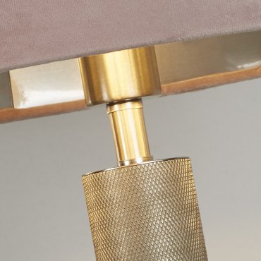 Searchlight London - tafellamp - Ø 38 x 63 cm - zilver en roze