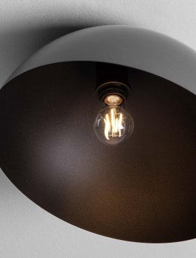 Nova Luce Onia - plafondlamp - Ø 40 x 25 cm - metallic en zandzwart