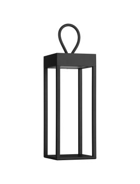 Nova Luce Lucia - oplaadbare tafellamp - 12 x 30 x 12 cm - 4W LED incl. -  IP54 - zandzwart