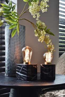 Calex Marble - tafellamp - 8,5 x 8,5 cm - marmer