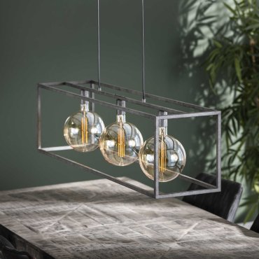 SHOWROOMMODEL - Vico Giant Square - hanglamp 3L - 125 x 30 x 150 cm - zilver