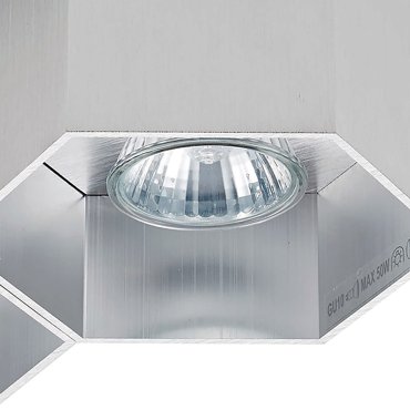 Zuma Line Polygon CL - opbouwspot 2L - 22 x 12 x 10 cm - zilver