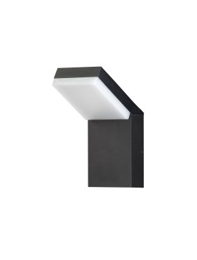 Nova Luce Farge - buiten wandlamp - 10 x 22 x 16,5 cm - 12W LED incl. - IP65 - donker antraciet