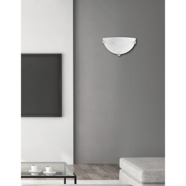 Nova Luce Giorno - wandverlichting - 30 x 7,5 x 16 cm - albast en chroom