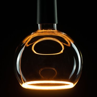 Segula LED lamp - Floating Line - Ø 12,5 x 16,5 cm - E27 - 6W dimbaar - 1900K - amber