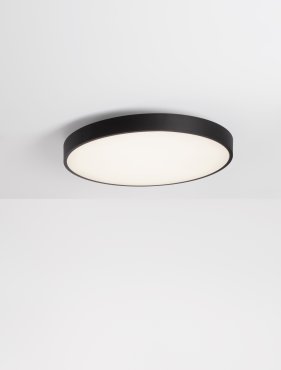 Nova Luce Perfect Profile - plafondlamp - Ø 40 x 10 cm - 24W dimbare LED incl. - zwart