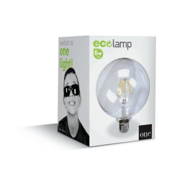 ONE Light Retro LED lamp - Ø 12,5 x 17,5 cm - E27 - 6W - niet-dimbaar - 2700K