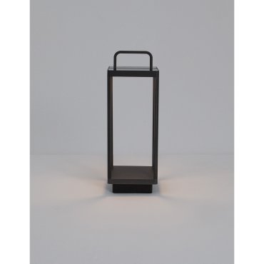 Nova Luce Bali - draagbare vloerlamp op zonne-energie met USB-poort  - 51 cm -2W dimbare LED incl. -  IP65 - antraciet