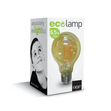 ONE Light Retro LED lamp - Ø 6 x 10,5 cm - E27 - 6,5W dimbaar - 2200K - amber