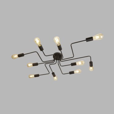 Searchlight Circuit - plafondverlichting - 82 x 52 x 12 cm - mat zwart