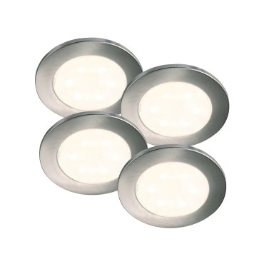Nordlux Lismore - set van 4 - kastverlichting - Ø 5,5 x 0,6 cm - 0,7W LED incl. - chroom