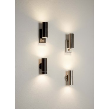 Searchlight Exeter - buiten wandverlichting - 8 x 16 cm - IP44 - zwart