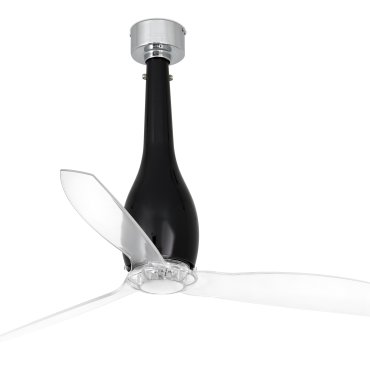 Faro Eterfan - plafondventilator met afstandsbediening - Ø 128 cm - zwart en transparant