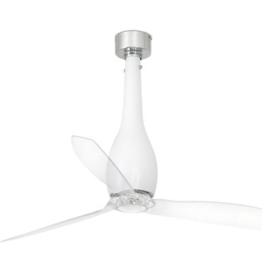Faro Eterfan - plafondventilator met afstandsbediening - Ø 128 cm - mat wit en transparant