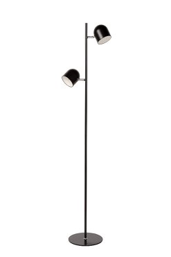 Lucide Skanska - staanlamp - 32 x 23 x 141 cm - 2 x 5W dimbare LED incl. - zwart