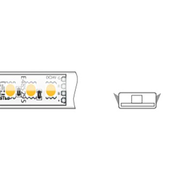 Klus LED strip - 1cm breed, 500cm lengte - 24Vdc - 7W LED per meter - 120 LEDs per meter - IP65 - RGB