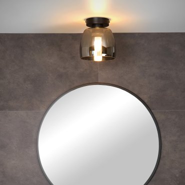 Lucide Tyler - plafondverlichting - Ø 16,1 x 16,8 cm - fumé zwart