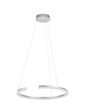 Nova Luce Elmo - hanglamp - Ø 64 x 125 cm - 48W dimbare LED incl. - chroom roestvrij staal