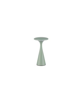 Nova Luce Grigio - oplaadbare tafellamp buiten - Ø 10,1 x 19,7 cm - IP54 - saliegroen