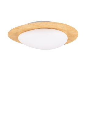 Nova Luce Nimbus - plafondlamp - Ø 47 x 11,5 cm - 21W dimbare LED incl. - hout