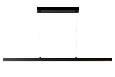 Lucide Sigma - hanglamp - 147,7 x 8,2 x 150 cm - 36W dimbare LED incl. - zwart