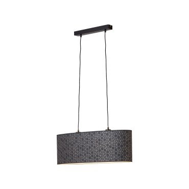 Brilliant Galance - hanglamp - 70 x 26 x 118 cm - zwart