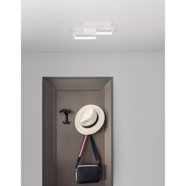 Nova Luce Porto - plafondverlichting - 32 x 32 x 6 cm - 19W LED incl. - zandwit