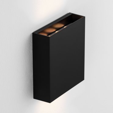 Nova Luce Way - buiten wandverlichting - 13 x 14 x 4 cm - 6W LED incl. - IP65 - zandzwart