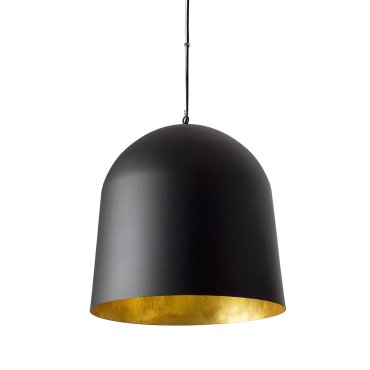 Faro Crater - hanglamp - Ø 45,5 x 49 cm - zwart en goud