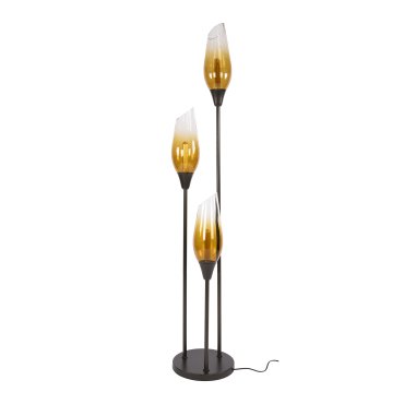 Vico Cocoon - vloerlamp - Ø 35 x 168 cm - sienna bruin en transparant
