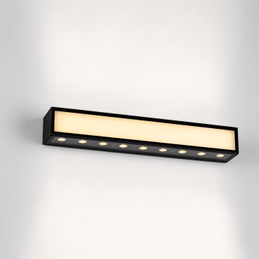 Nova Luce Inga - buiten wandverlichting - 45 x 6,5 x 7,3 cm - 31W LED incl. - IP65 - donker antraciet