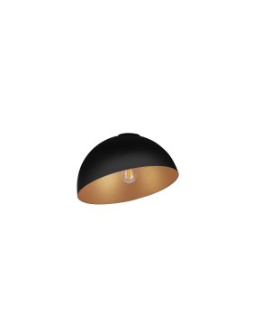 Nova Luce Onia - plafondlamp - Ø 29 x 19 cm - zandzwart en goud