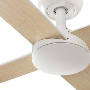Faro Rudder L 4 - plafondventilator - Ø 132 cm - mat wit en essen