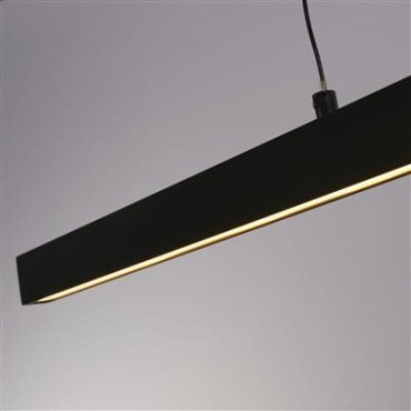 Searchlight Layla - hanglamp - 101 x 8 x 190 cm - 29W dim-to-warm LED incl. - beweging gestuurd - zwart