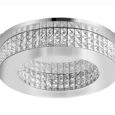 Nova Luce Zeffari - plafondverlichting - Ø 50 x 10,7 cm - 40W LED incl. - chroom