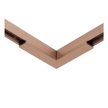 Lucide Linial - magnetisch railsysteem - horizontaal hoekprofiel &amp; elektrische connector - 9 x 9 x 1,8 cm - champagne