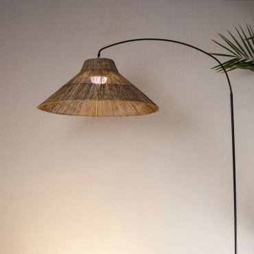 New Garden Niza 230 - vloerlamp met oplaadbare lichtbron en afstandsbediening - 80 x 155 x 230 cm - 9W dimbare LED incl. - IP54 - zwart en bruin