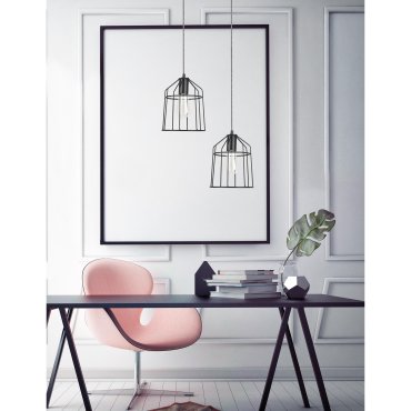 Nova Luce Peppino - hanglamp - Ø 19 x 120 cm - zwart