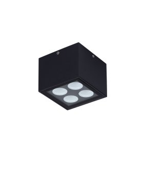 Nova Luce Jax - buiten plafondverlichting - 8 x 6,5 x 8 cm - 8W LED incl. - IP54 - donker antraciet