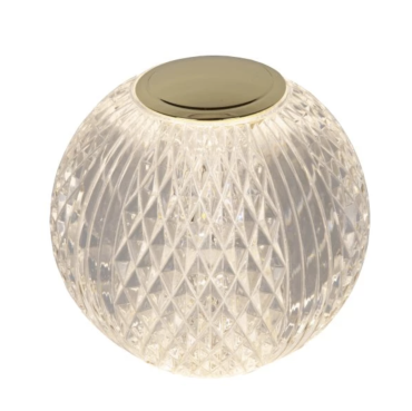 Lucide Cintra - tafellamp - Ø 9 x 8,7cm - 3 stappen dimmer - 1,5W LED incl. - oplaadbaar - 2700K
