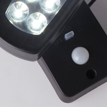 Searchlight Nila -  buiten wandverlichting met sensor op zonne-energie - 17 x 15 x 14,5 cm - 2,5W LED incl. - IP44 - antraciet