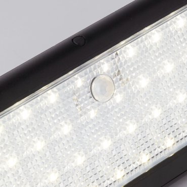 Searchlight Mola -  buiten wandverlichting met sensor op zonne-energie - 21 x 10,5 x 9 cm - 5W LED incl. - IP44 - antraciet