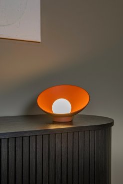 Lucide Raynell - tafellamp - 23,5 x 26,2 x 15,3 cm - 6W dimbare LED incl. - terracotta