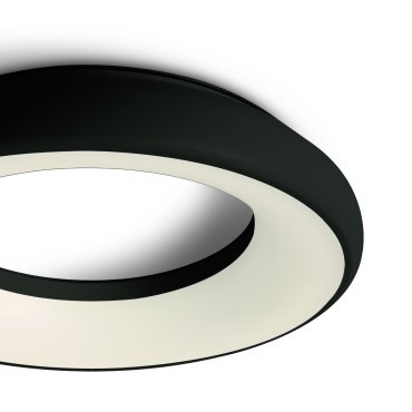 ONE Light Indoor LED - plafondverlichting - Ø 30 x 4,7 cm - 25W LED incl. - IP40 - zwart