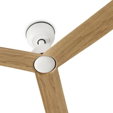 Faro Marine M - plafondventilator voor buiten - Ø 125 cm - IP44 - mat wit en eiken patroon