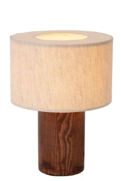 Lucide Tachina - tafellamp - Ø 15 x 20,5 cm -  hout